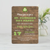 St. Patrick's Day Rustic Party Invitation (Debout devant)