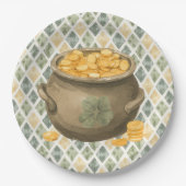  St Patrick's Day Rustic Pot of Gold Papieren Bordje (Voorkant)