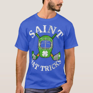 St Patricks Day Saint Pet Tricks Hockey Shamrock K T-shirt