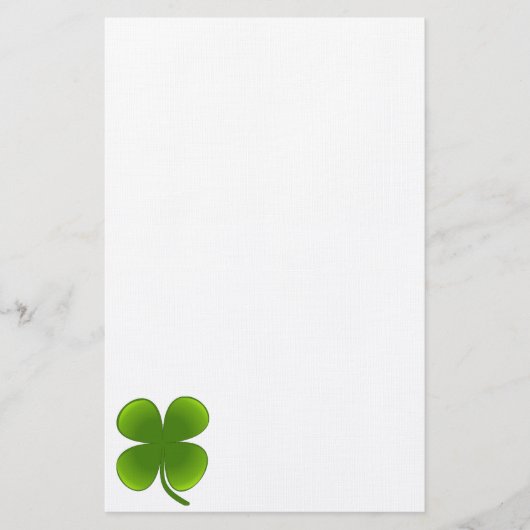 St. Patrick's Day Samrock 4 Leaf Clover Briefpapier (Voorkant)