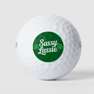 St Patricks Day Sassy Lassie Grappig Iers Golfballen