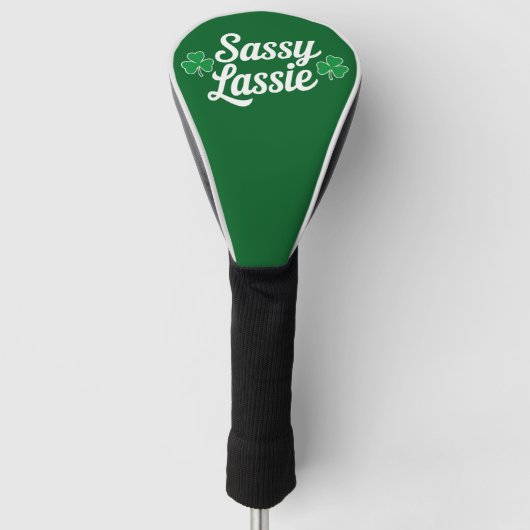 St Patricks Day Sassy Lassie Grappig Iers Golfheadcover (Voorkant)