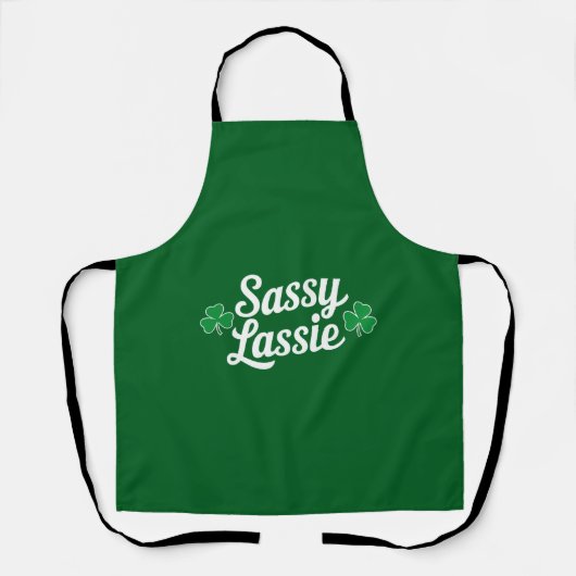 St Patricks Day Sassy Lassie Grappig Iers Schort (Voorkant)