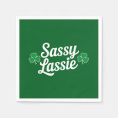 St Patricks Day Sassy Lassie Grappig Iers Servet (Voorkant)