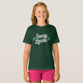 St Patricks Day Sassy Lassie Grappig Iers T-shirt (Voorkant volledig)