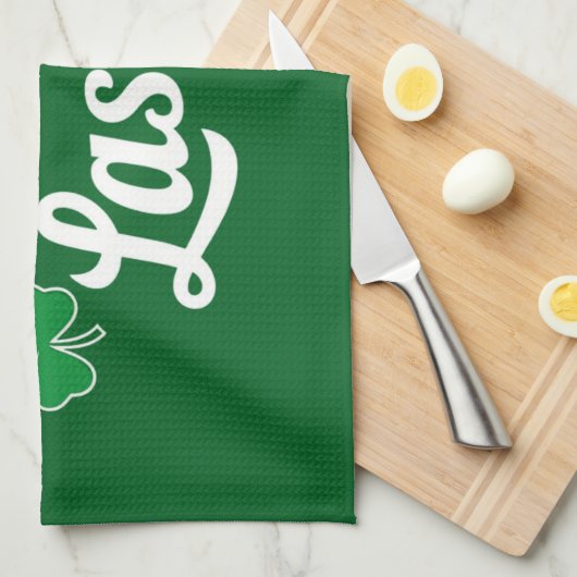 St Patricks Day Sassy Lassie Grappig Iers Theedoek (Quarter Fold)