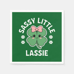 St Patricks Day Sassy Little Lassie Kinder Meisje Servet