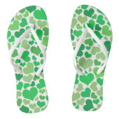 St Patricks Day Schattige Lucky Green Hearts Patte Teenslippers (Voetbed)