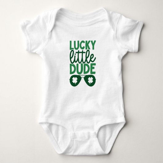St. Patricks Day Schattige Lucky Little Dude Boy Romper (Voorkant)