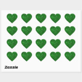 St. Patrick's Day schitteren glitter kelly groen Hart Sticker (Vel)