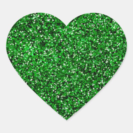 St. Patrick's Day schitteren glitter kelly groen Hart Sticker (Voorkant)