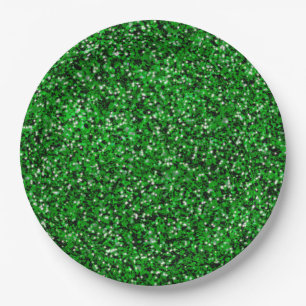 St. Patrick's Day schitteren glitter kelly groen Papieren Bordje