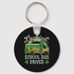 St Patricks Day Schoolbus Voor Gelukkigigste Schoo Sleutelhanger