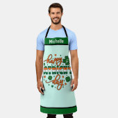 St. Patrick's Day Schort - Custom Name Keuken Gift (Gedragen)