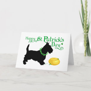St. Patrick's Day Schotse Terrier Kaart