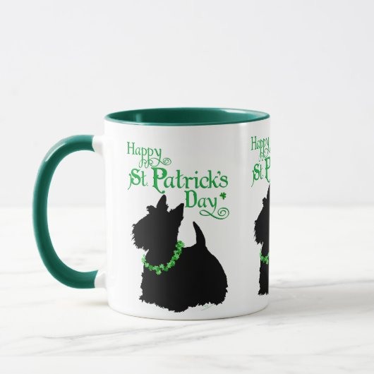St. Patrick's Day Schotse Terrier Mok (Links)