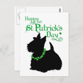 St Patrick's Day Scottish Terrier Briefkaart (Voorkant / Achterkant)