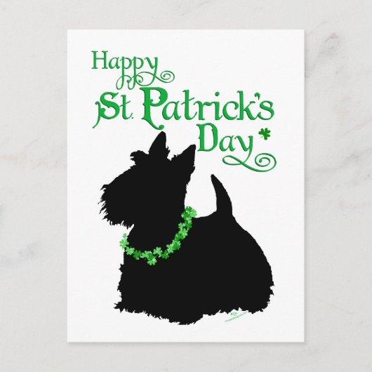 St Patrick's Day Scottish Terrier Briefkaart (Voorkant)