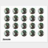 St. Patrick's Day Scottish Terrier Classic Round S Ronde Sticker (Vel)