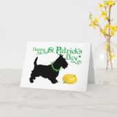 St Patrick's Day Scottish Terrier Kaart (Gele Bloem)