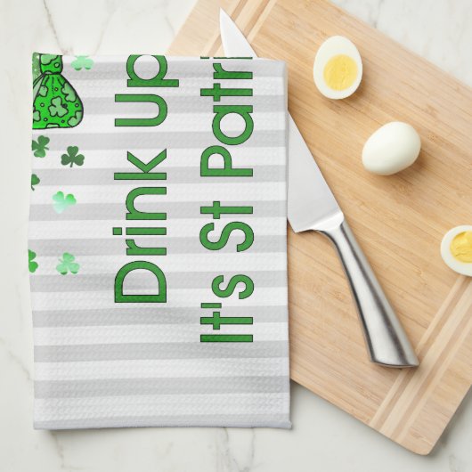 St Patrick's Day Scrapper Cat Theedoek (Quarter Fold)