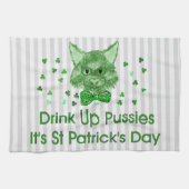 St Patrick's Day Scrapper Cat Theedoek (Horizontaal)