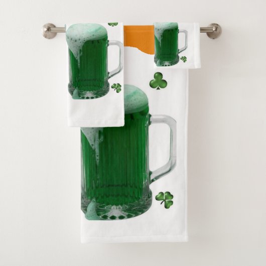 St. Patrick's Day Serviettes de bain set bière (En situation)