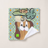 St. Patrick's Day Serviettes de bain set chien (Gant de toilette)