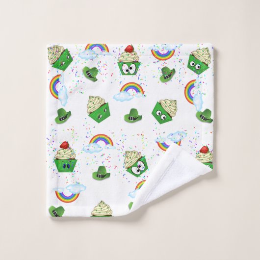 St. Patrick's Day Serviettes de bain set Cupcake (Gant de toilette)