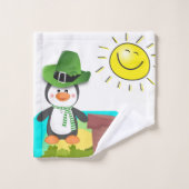 St. Patrick's Day Serviettes de bain set pingouin (Gant de toilette)