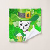 St. Patrick's Day Serviettes de bain sets Chat (Gant de toilette)