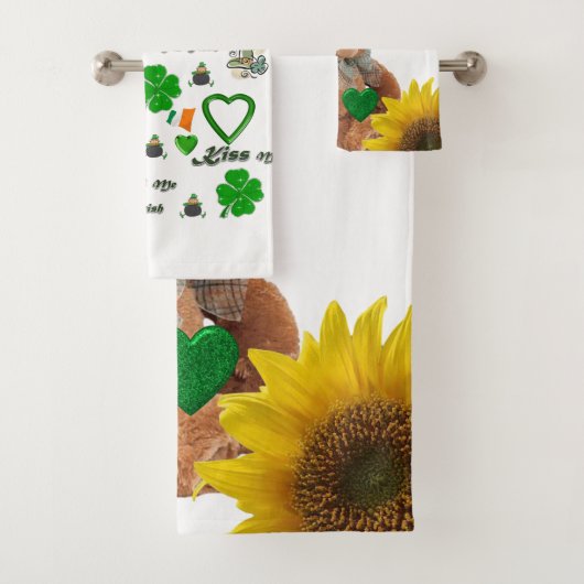 St. Patrick's Day Serviettes de bain sets Ours Ted (En situation)