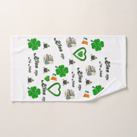 St. Patrick's Day Serviettes de bain sets Ours Ted (Serviette à main)