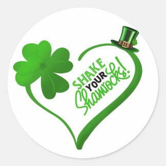 St. Patrick's Day Shake Your Shamrocks Ronde Sticker