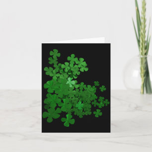 St. Patrick's Day Shamrock Achtergrond T-shirt Kaart