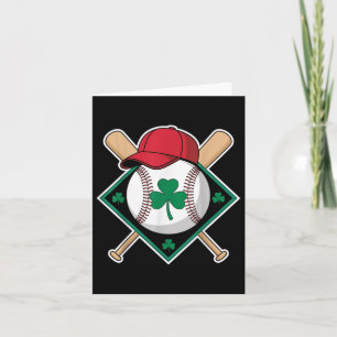 St Patrick's Day Shamrock Baseball Irish voor kind Kaart