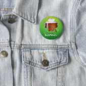 St. Patrick's Day Shamrock Beer Ronde Button 5,7 Cm (In situ)