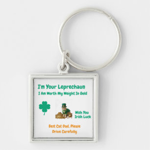 St. Patrick's Day Shamrock Beste Kat Vader Humor Sleutelhanger