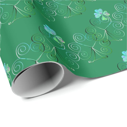 St. Patrick's Day Shamrock Cadeaupapier (Rol Hoek)