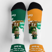 St Patrick's Day Shamrock Cat Humor Sokken (Top)