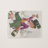 St. Patricks Day Shamrock Champagne Legpuzzel (Horizontaal)