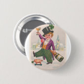 St. Patricks Day Shamrock Champagne Ronde Button 5,7 Cm (Voorkant /achterkant)