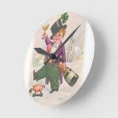  St. Patricks Day Shamrock Champagne Ronde Klok (Hoek)