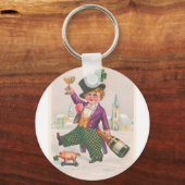 St. Patricks Day Shamrock Champagne Sleutelhanger (Voorkant)