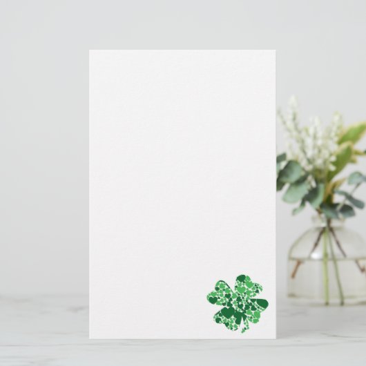 St. Patrick's Day Shamrock Clover Briefpapier (Staand voorkant)