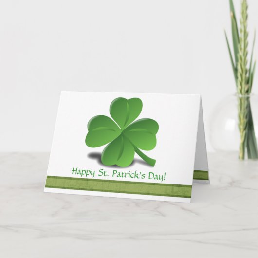 St. Patrick's Day Shamrock Clover Card Kaart (Voorkant)