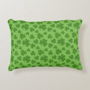 St Patrick's Day Shamrock Clover Pattern Accent Kussen