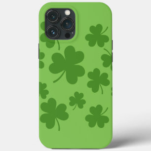 St Patrick's Day Shamrock Clover Pattern iPhone 13 Pro Max Hoesje