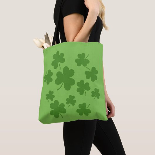 St Patrick's Day Shamrock Clover Pattern Draagtas (Dichtbij)