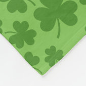 St Patrick's Day Shamrock Clover Pattern Fleece Deken (Hoek)